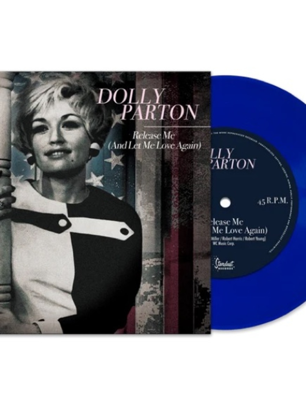 'Dolly Parton Release Me (And Let Me Love Again)' Blue Vinyl Record